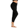 Leggings de entrenamiento de mujer Leggings de tope de tope delantero Pantalones cruzados frontales Leggings de yoga texturizado